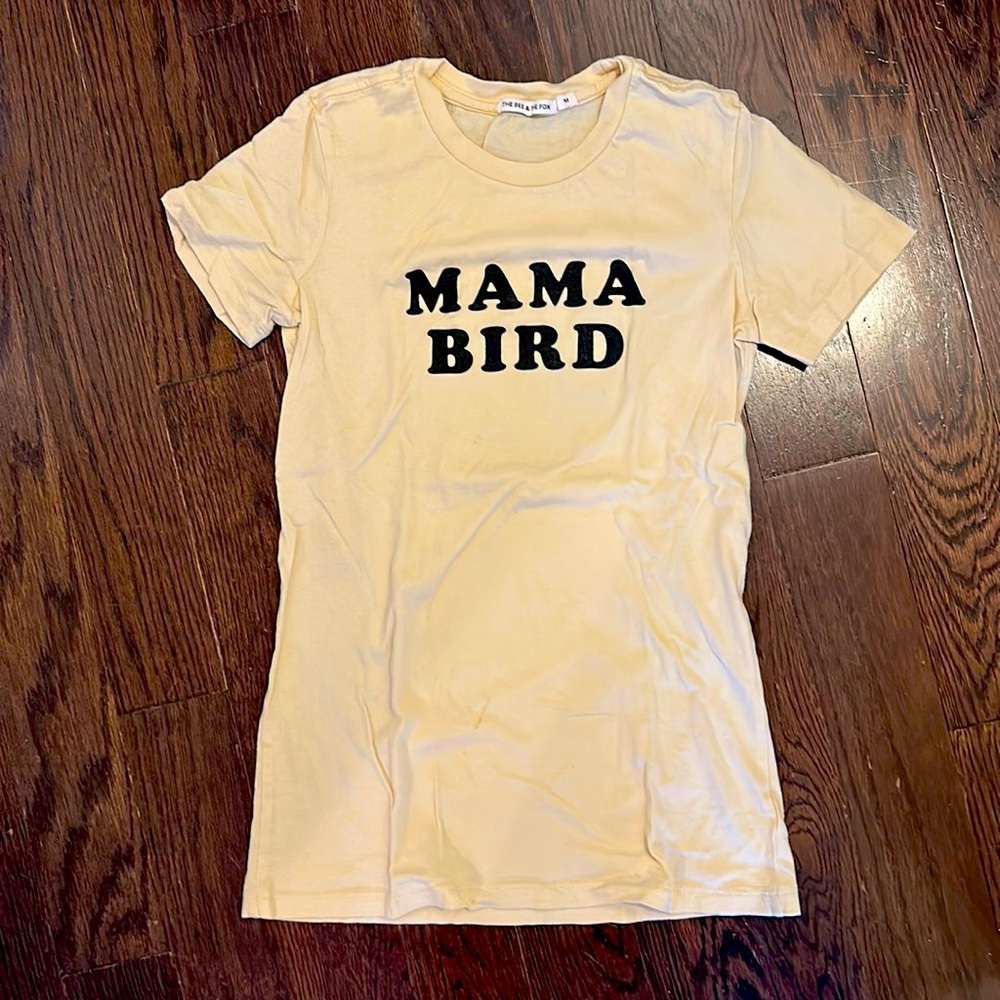bee and the fox mama bird tshirt